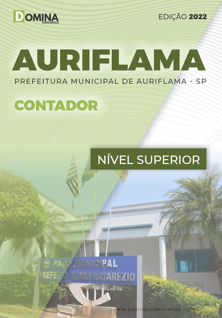 Apostila Digital Concurso Pref Auriflama SP 2022 Contador