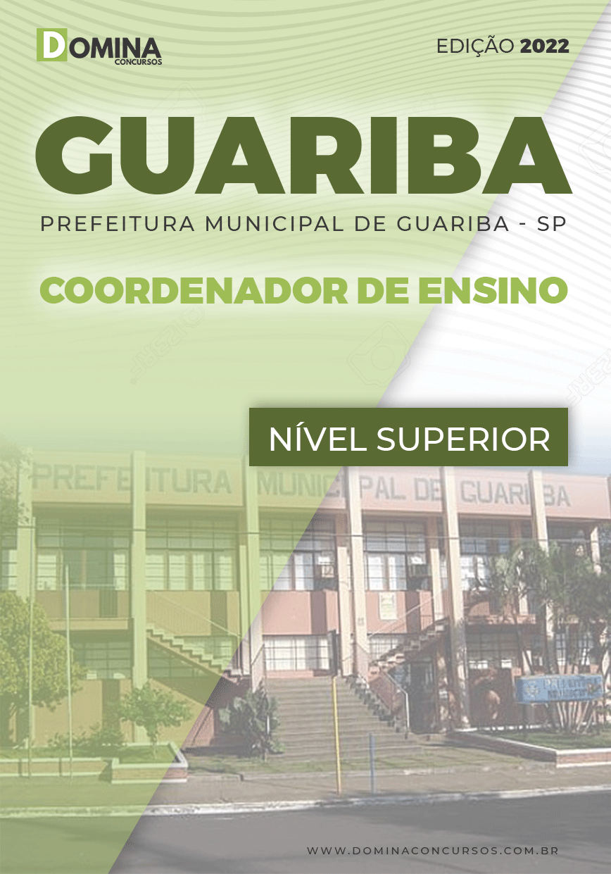 Apostila Concurso Pref Guariba SP 2022 Coordenador Ensino