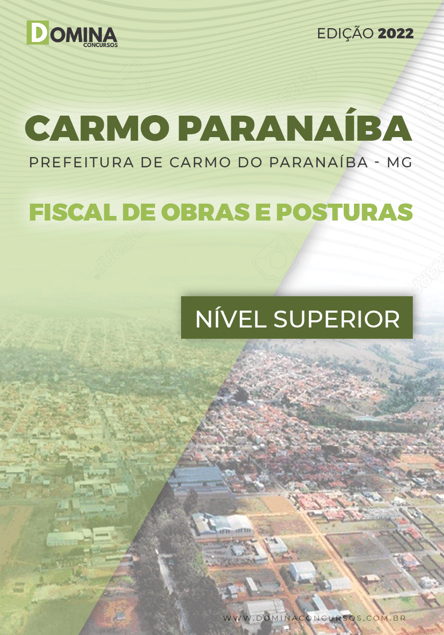 Apostila Pref Carmo Paranaíba MG 2022 Fiscal Obras Posturas