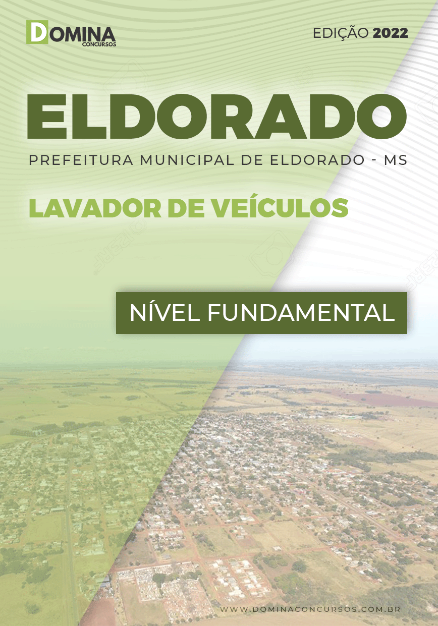 Apostila Concurso Pref Eldorado MG 2022 Lavador Veículos