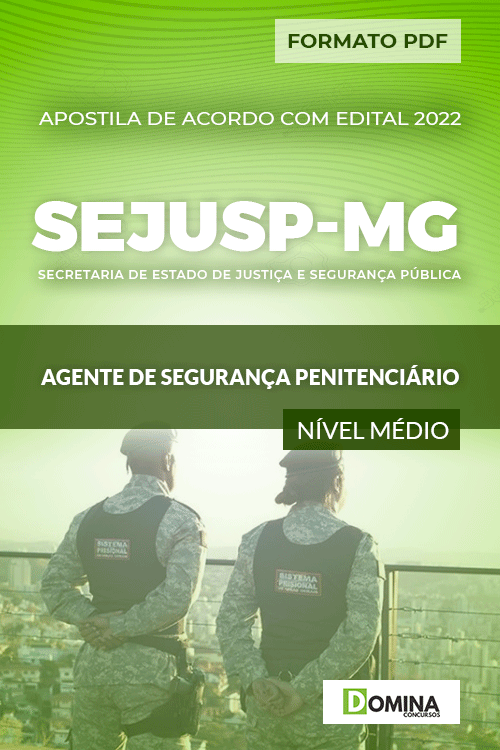 Apostila SEJUSP MG 2022 Agente Segurança Penitenciário