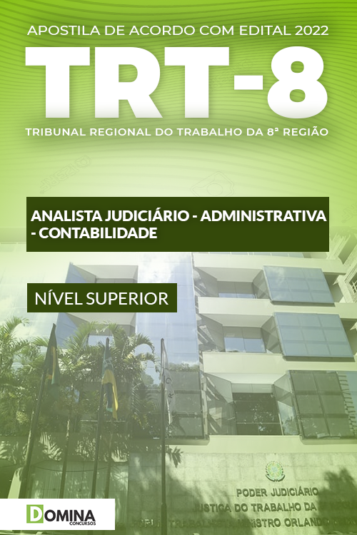 Apostila TRT 8 2022 Analista Judiciário Área Contabilidade