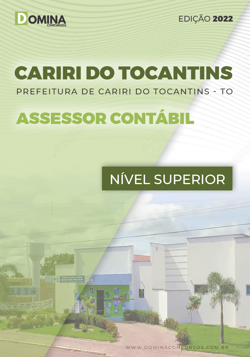 Apostila Pref Cariri Tocantins TO 2022 Assessor Contábil