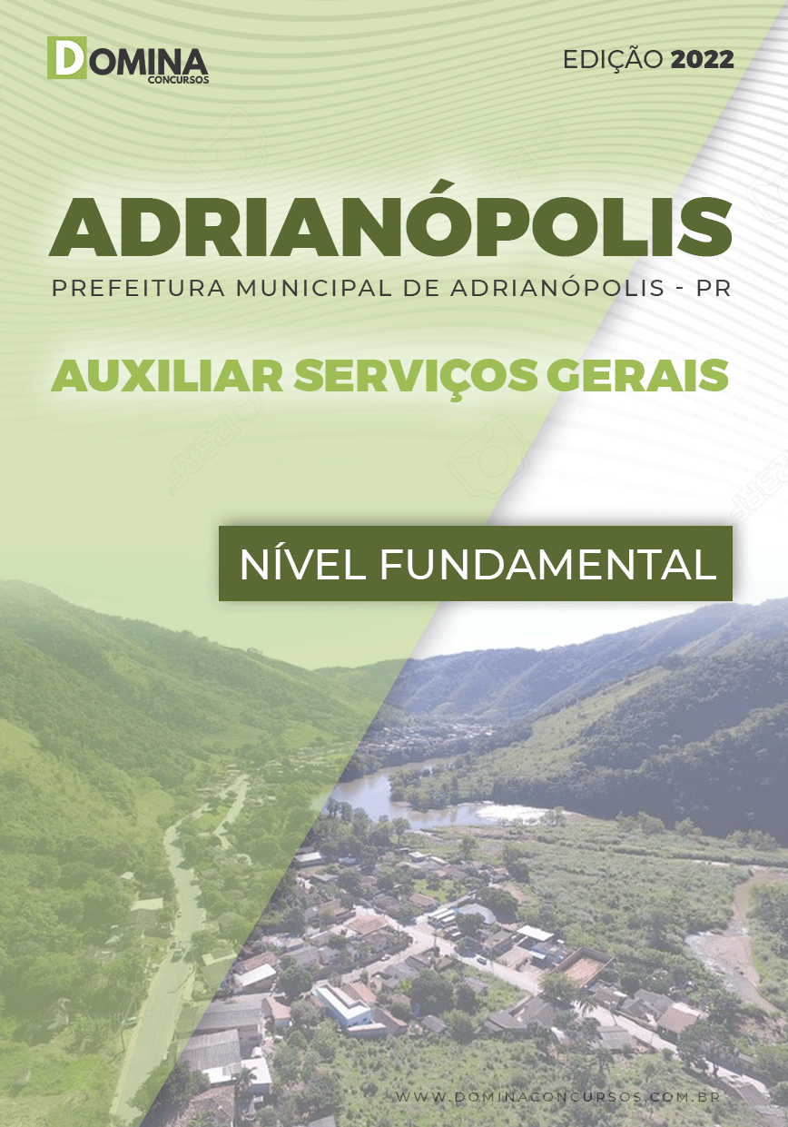 Apostila Pref Adrianópolis PR 2022 Auxiliar Serviços Gerais