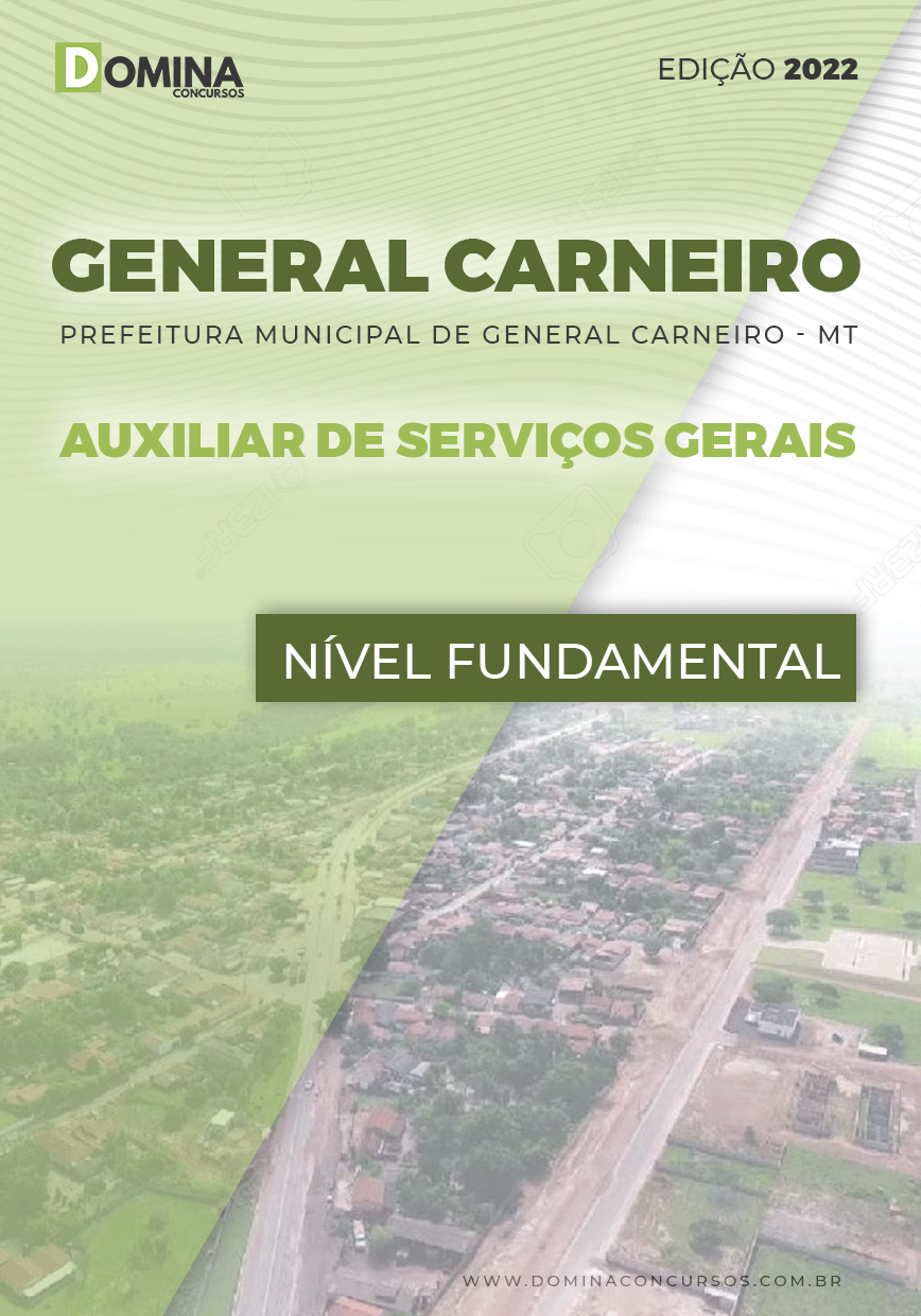 Apostila Pref General Carneiro MT 2022 Auxiliar Serviços Gerais