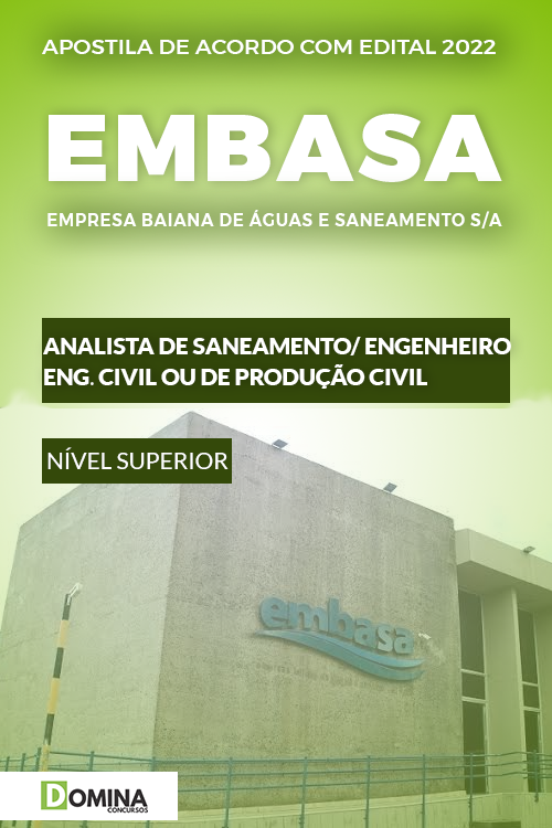 Apostila Concurso EMBASA BA 2022 Engenharia Civil