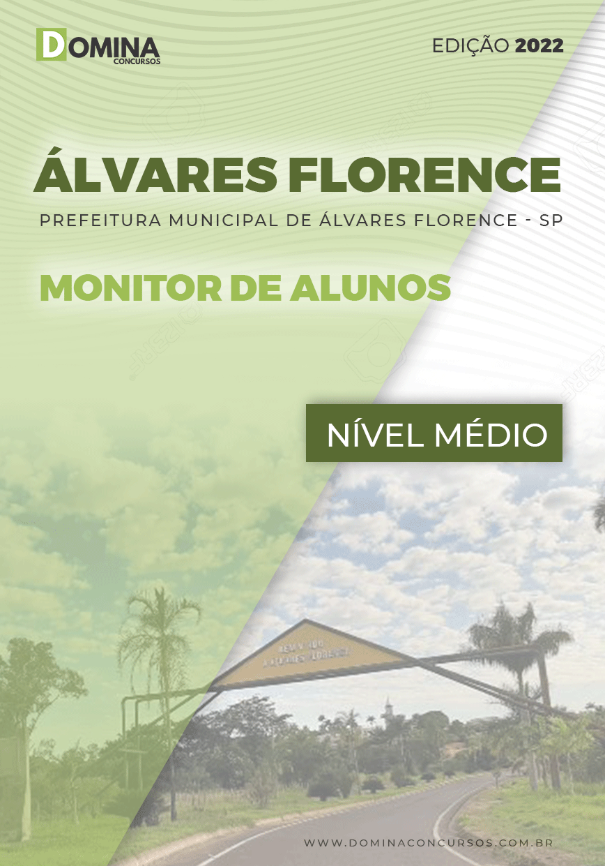 Apostila Pref Álvares Florence SP 2022 Monitor Alunos