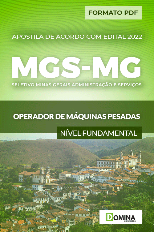 Apostila Seletivo MGS MG 2022 Operador de Máquinas Pesadas