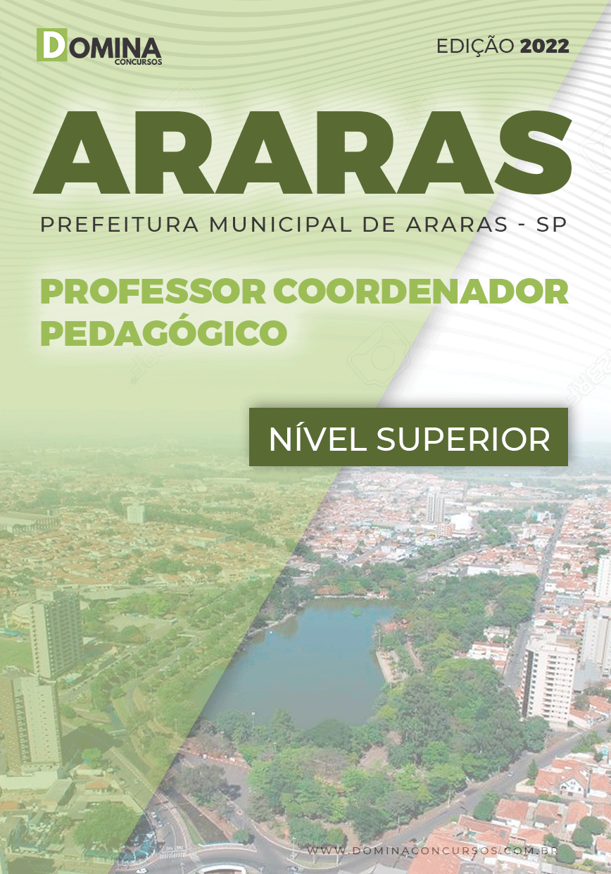 Apostila Pref Araras SP 2022 Professor Coordenador Pedagogo