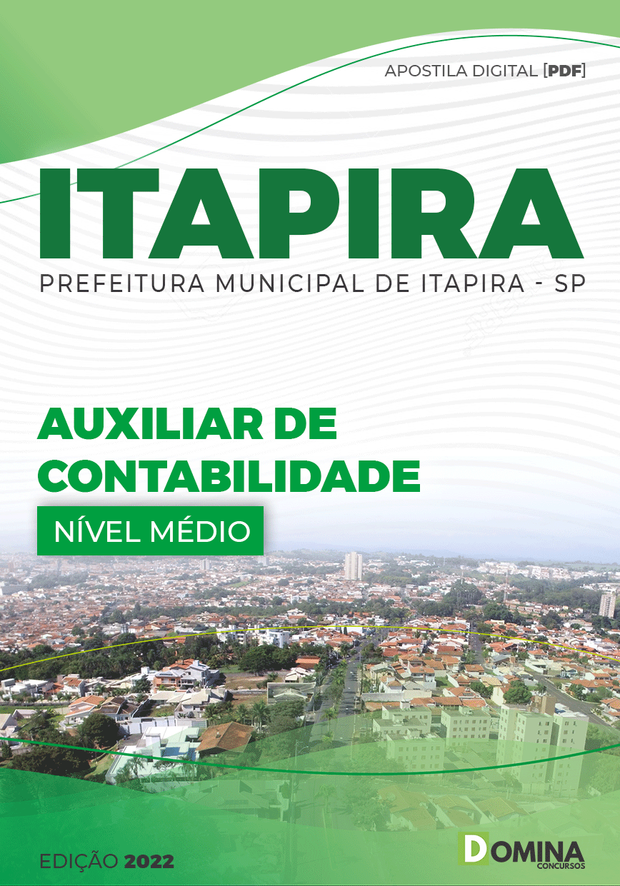 Apostila Concurso Pref Itapira SP 2022 Auxiliar Contabilidade