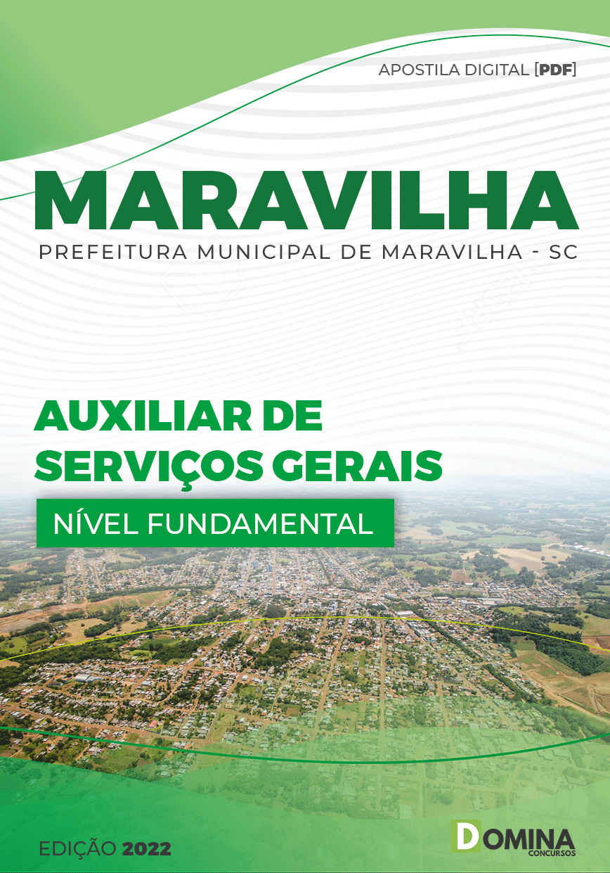 Apostila Pref Maravilha SC 2022 Auxiliar Serviços Gerais