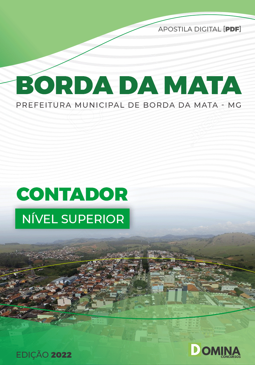 Apostila Digital Pref Borda Mata MG 2022 Contador