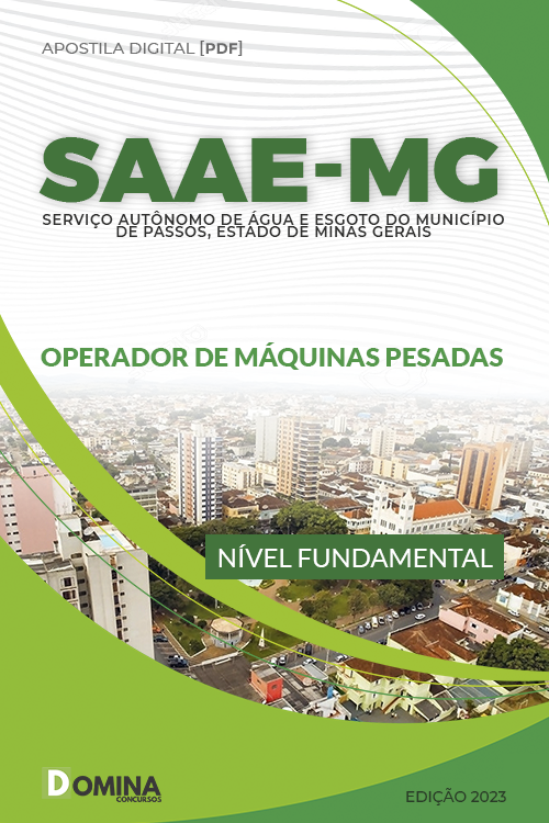 Apostila SAAE Passos MG 2023 Operador de Máquinas Pesadas