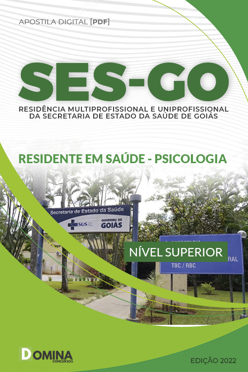 Apostila Residência SES GO 2022 Residente em Saúde Psicologia