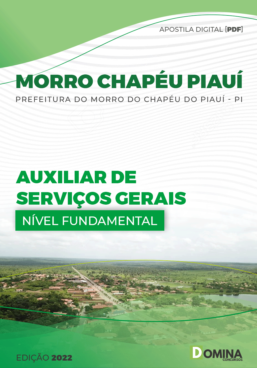 Apostila Pref Morro do Chapéu PI 2022 Auxiliar Serviços Gerais