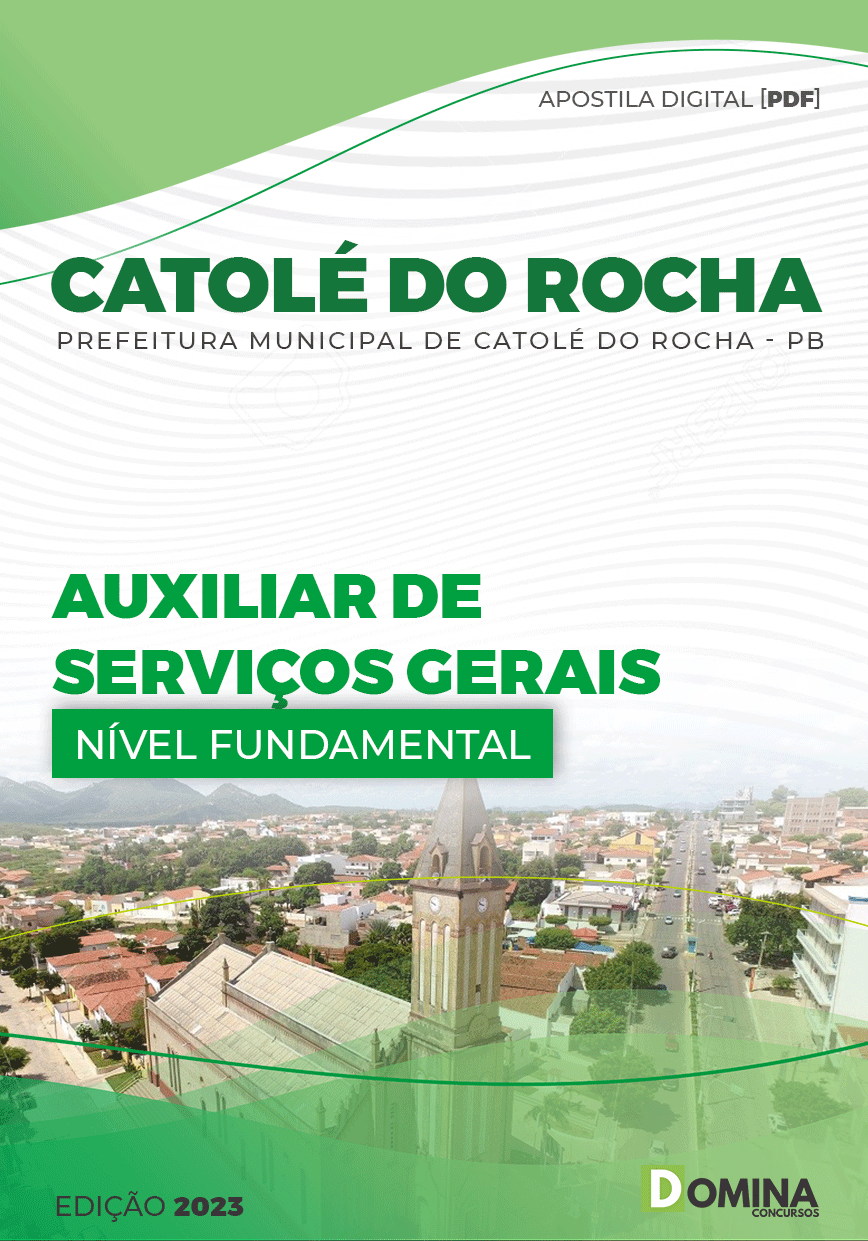 Apostila Pref Catolé Rocha PB 2023 Auxiliar Serviços Gerais