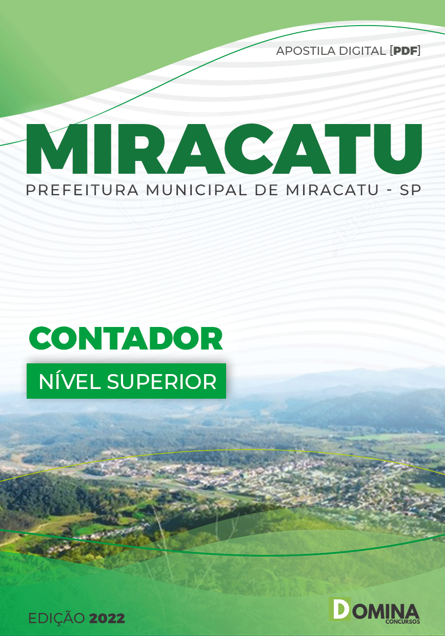 Apostila Concurso Pref Miracatu SP 2022 Contador