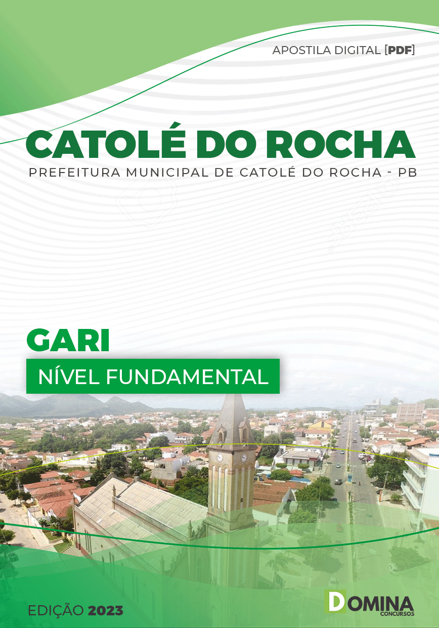 Apostila Digital \Concurso Pref Catolé Rocha PB 2023 Gari