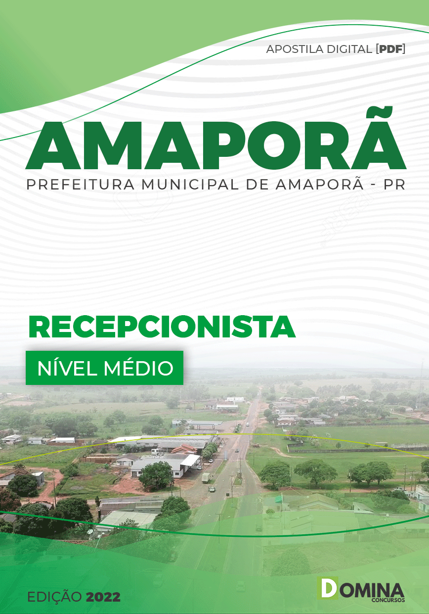 Apostila Concurso Pref Amaporã PR 2022 Recepcionista