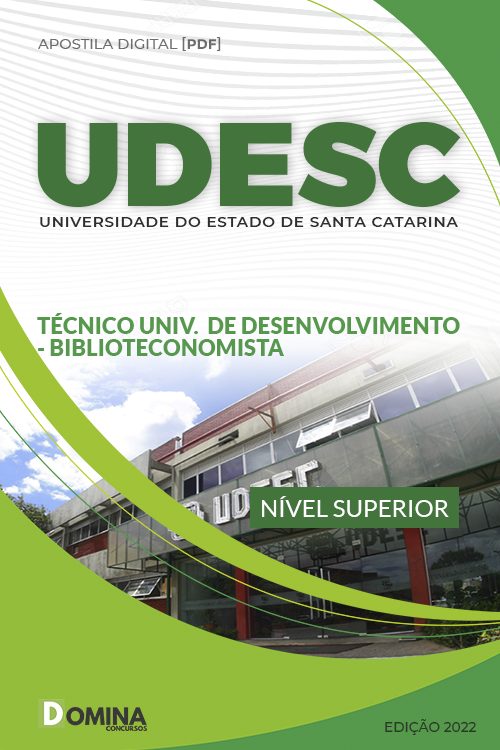 Apostila UDESC 2022 Técnico Desenvolvimento Biblioteconomista