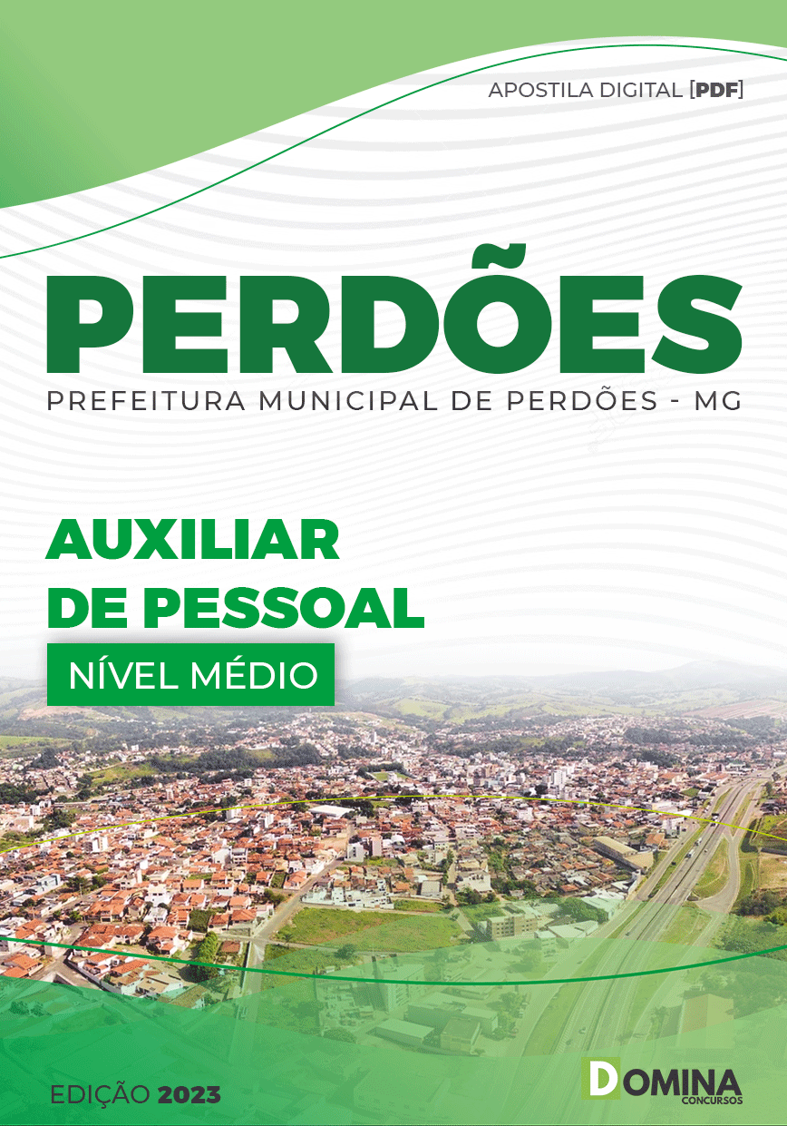 Apostila Concurso Pref Perdões MG 2023 Auxiliar Pessoal