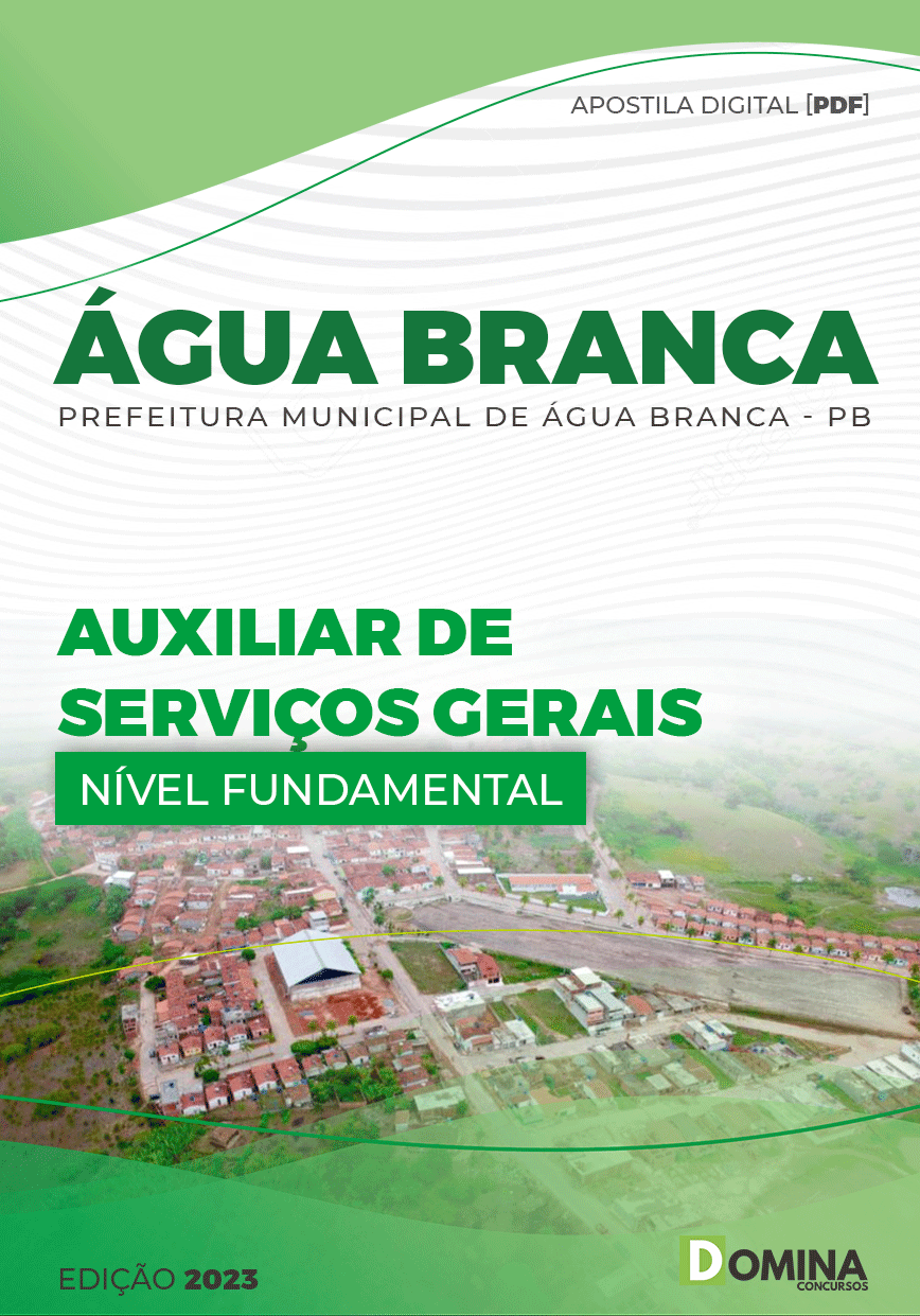 Apostila Pref Água Branca PE 2023 Auxiliar Serviços Gerais