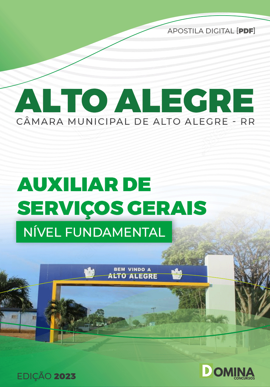 Apostila Câmara Alto Alegre RR 2023 Auxiliar Serviços Gerais