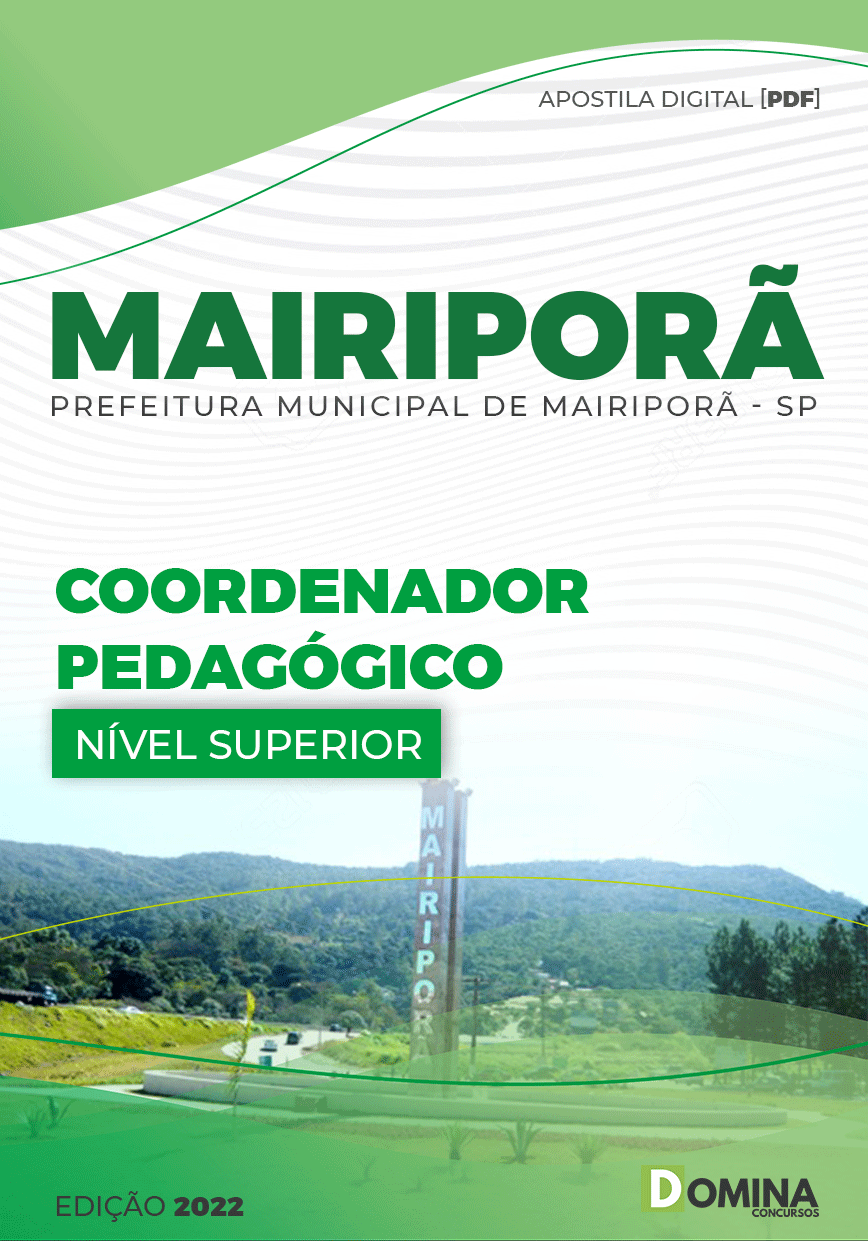 Apostila Pref Mairiporã SP 2022 Coordenador Pedagógigo