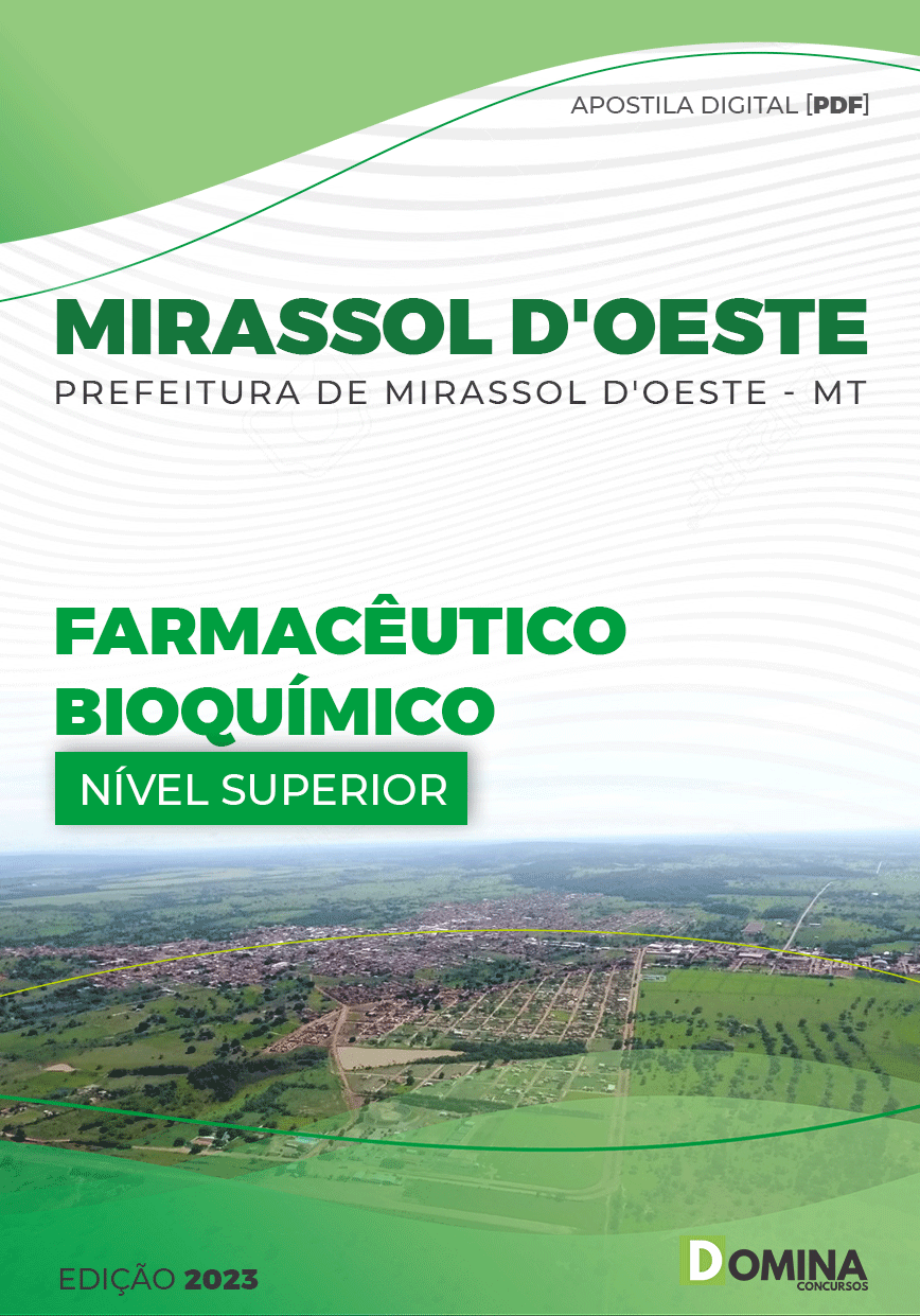 Apostila Pref Mirassol D’oeste MT 2023 Farmacêutico Bioquímico