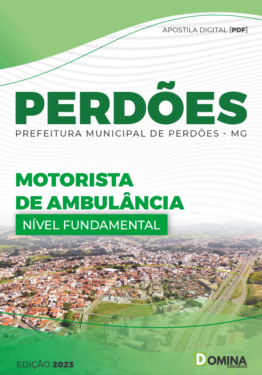 Apostila Concurso Pref Perdões MG 2023 Motorista Ambulância