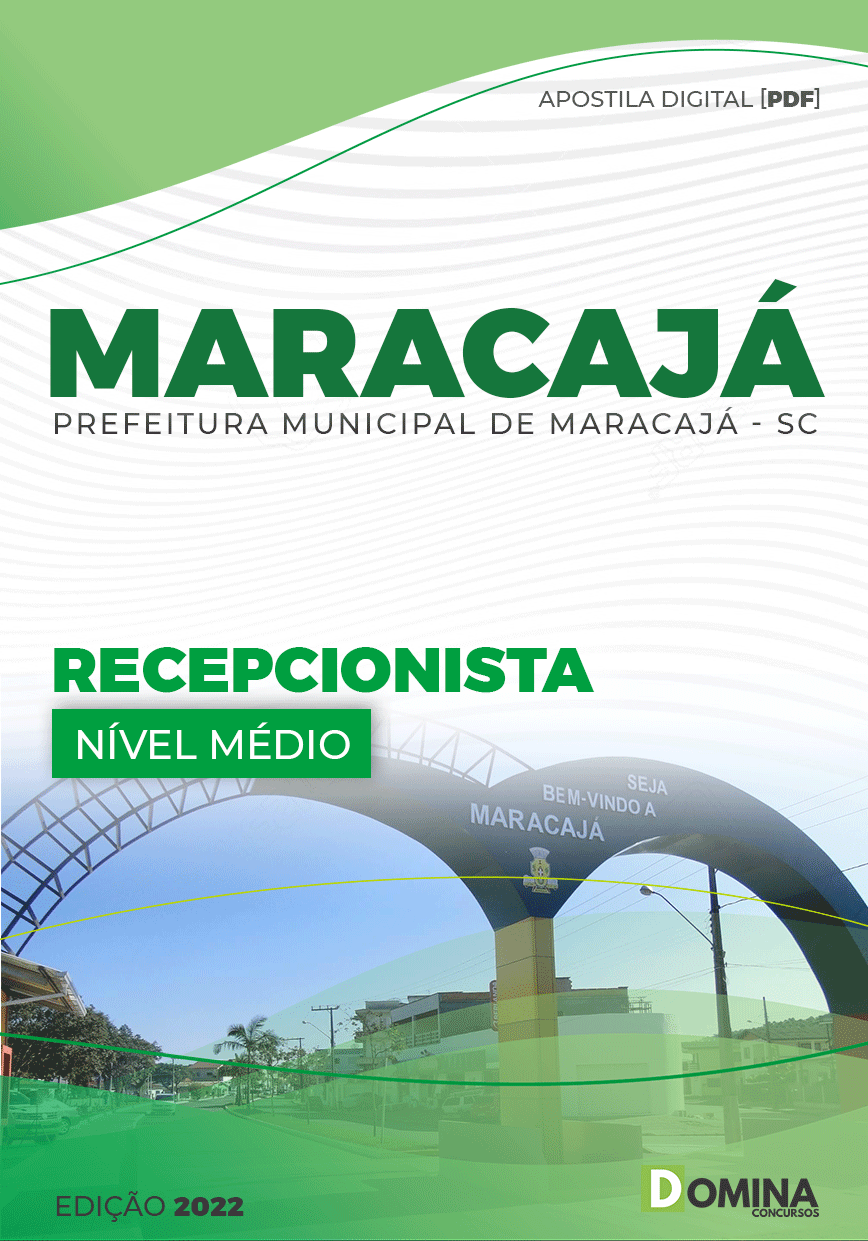 Apostila Concurso Pref Maracajá SC 2022 Recepcionista