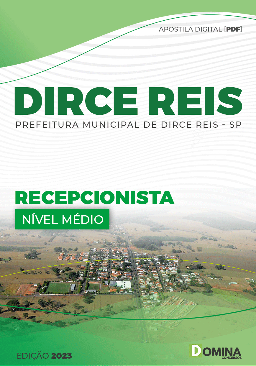 Apostila Digital Pref Dirce Reis SP 2023 Recepcionista