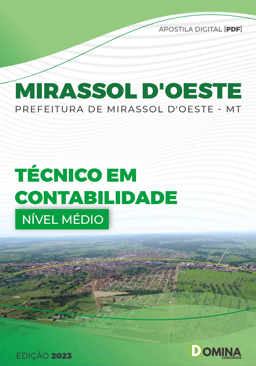 Apostila Pref Mirassol D’oeste MT 2023 Técnico Contabilidade