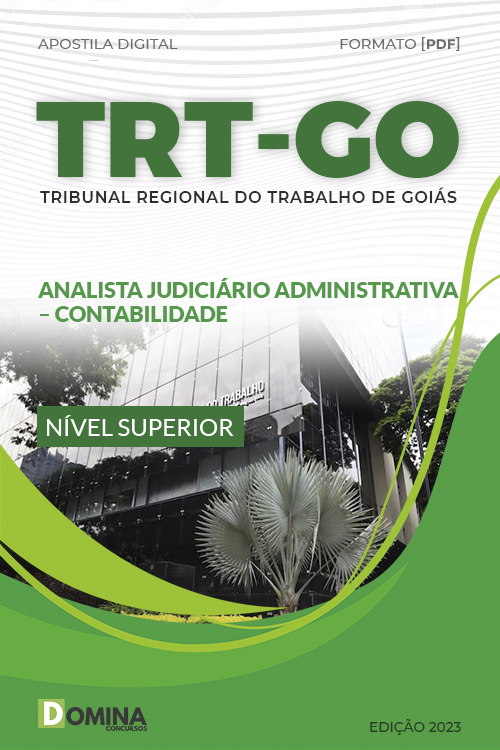 Apostila TRT GO 2023 Analista Judiciário Área Contabilidade