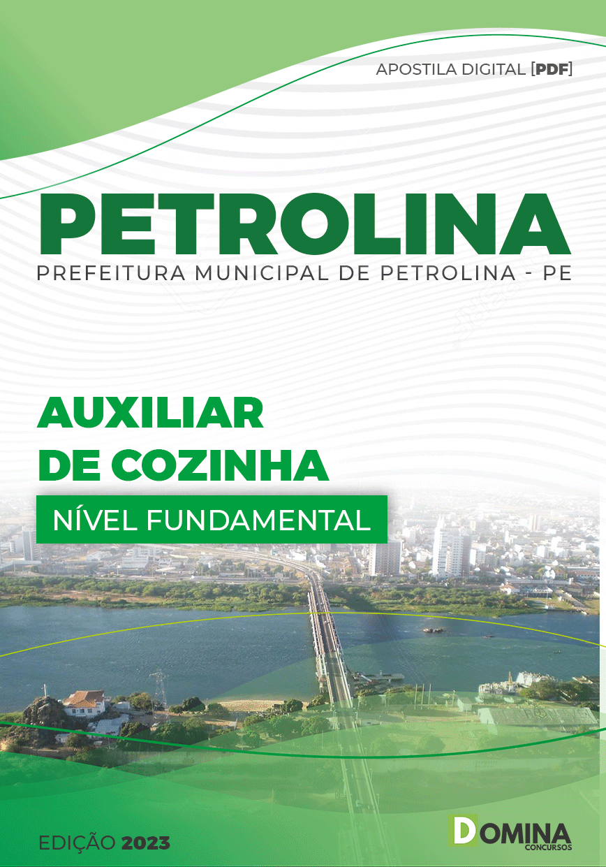 Apostila Digital Pref Petrolina PE 2023 Auxiliar Cozinha
