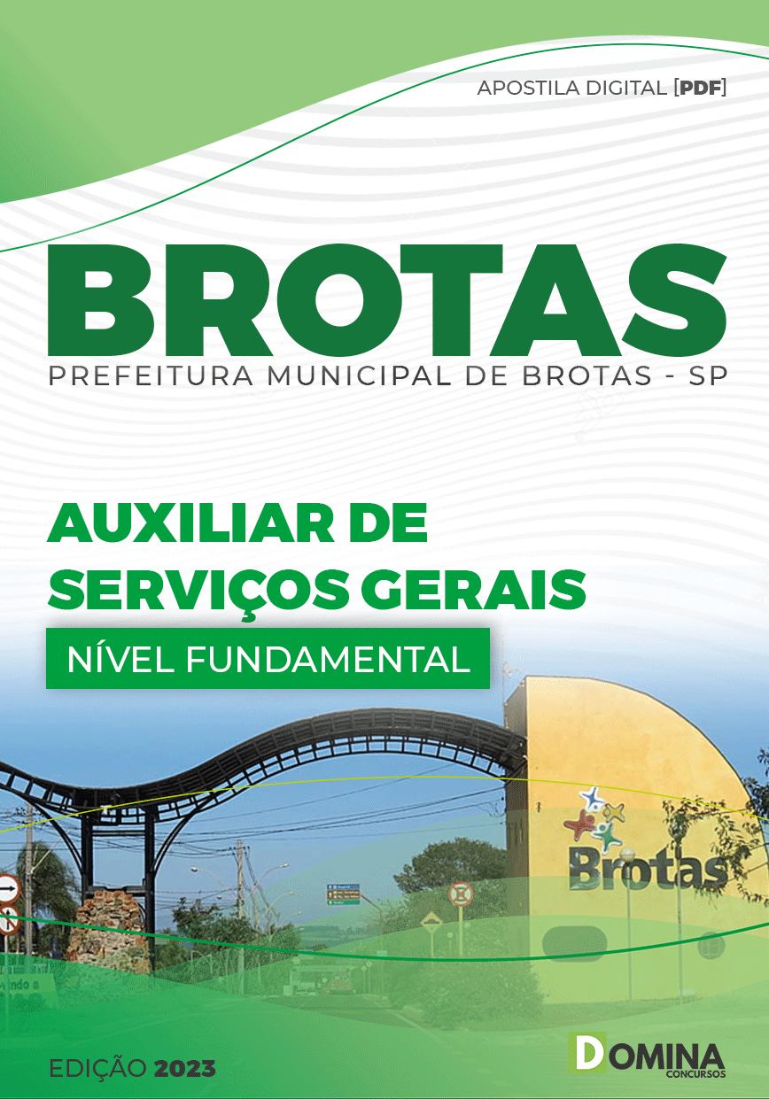 Apostila Digital Pref Brotas SP 2023 Auxiliar Serviços Gerais