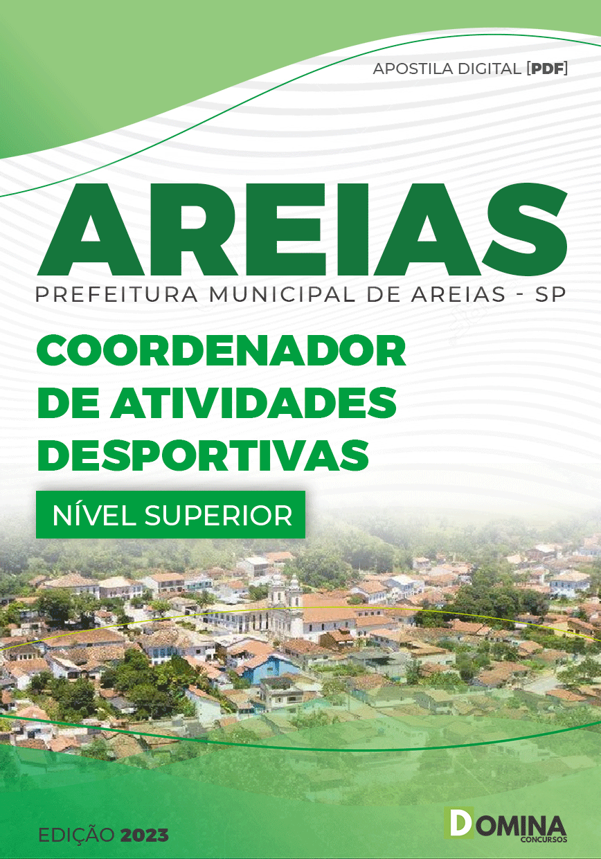 Apostila Pref Areias SP 2023 Coordenador Atividade Esportiva