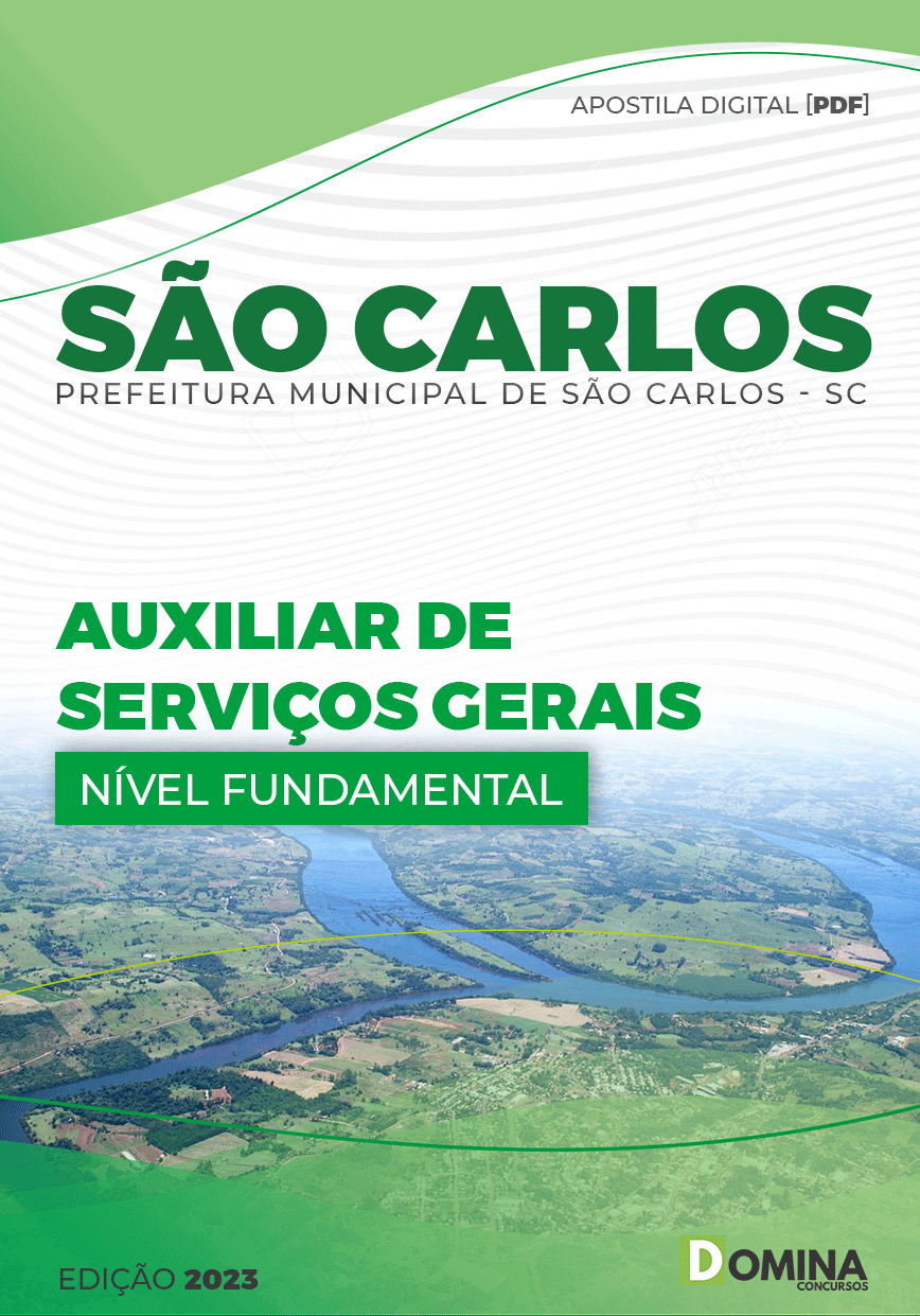 Apostila Pref São Carlos SC 2023 Auxiliar Serviços Gerais