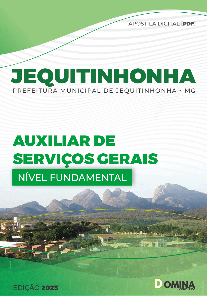 Apostila Pref Jequitinhonha MG 2023 Auxiliar Serviços Gerais