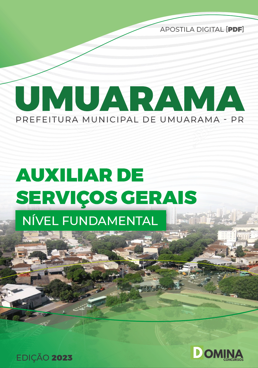 Apostila Pref Umuarama PR 2023 Auxiliar Serviços Gerais