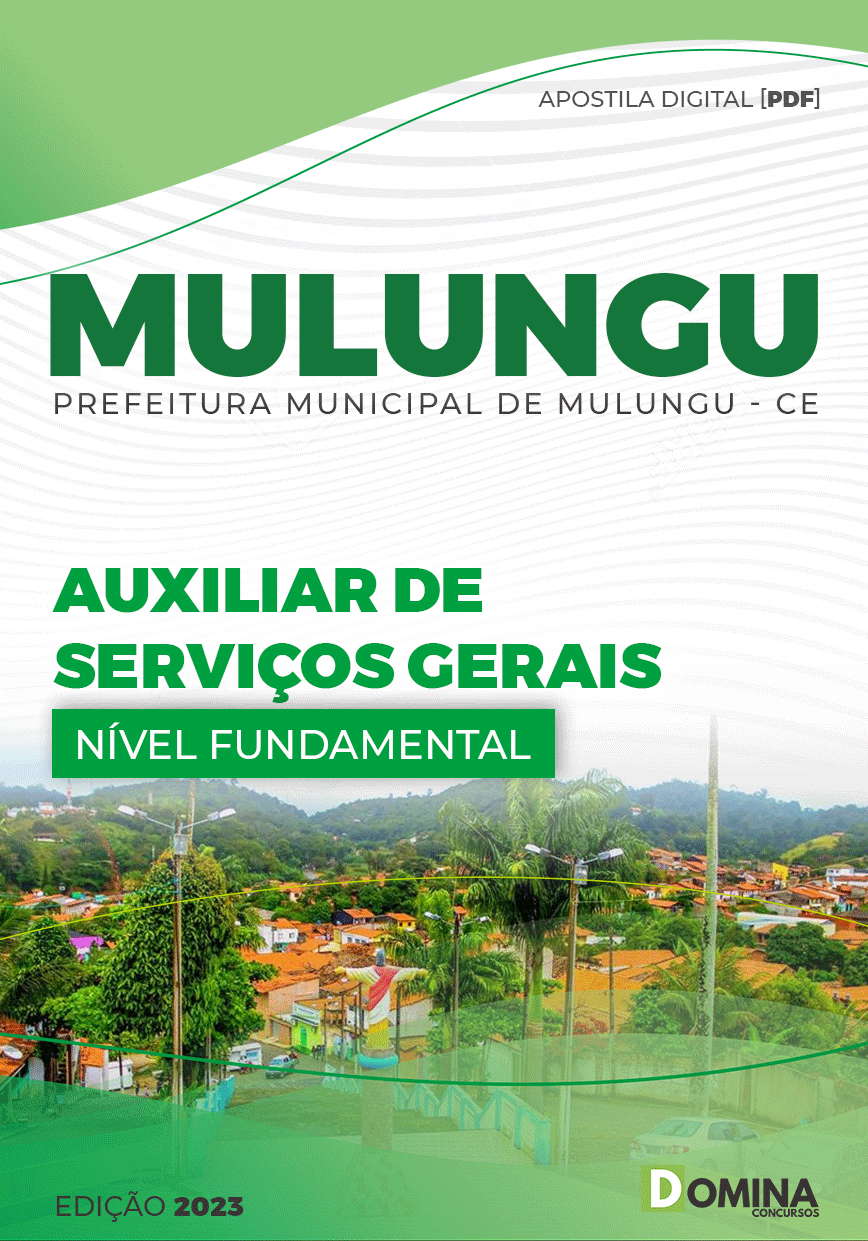 Apostila Concurso Pref Mulungu CE 2023 Auxiliar Serviços Gerais