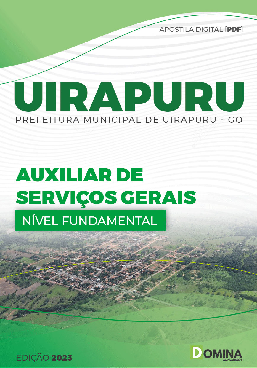 Apostila Pref Uirapuru GO 2023 Auxiliar Serviços Gerais