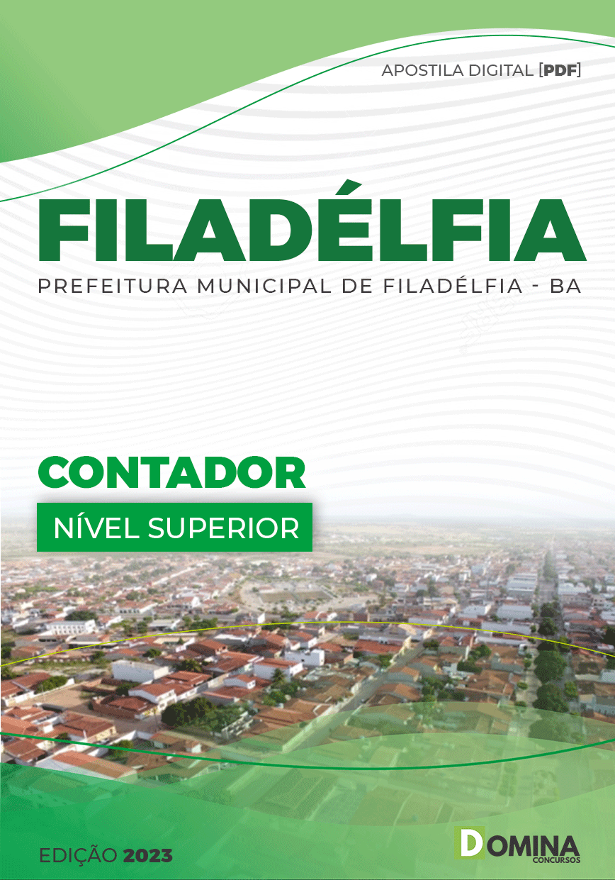 Apostila Concurso Pref Filadélfia BA 2023 Contador