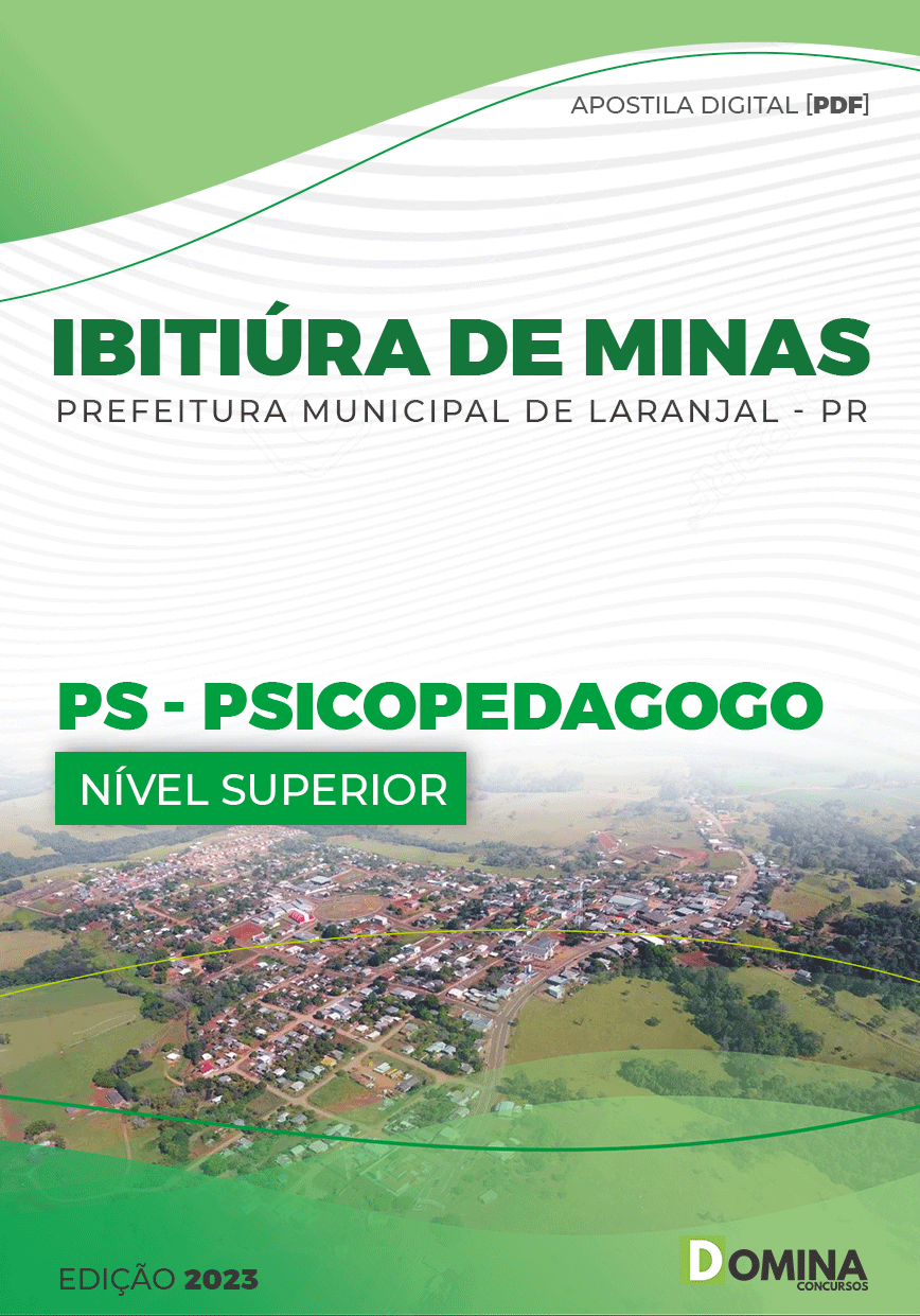 Apostila Digital Pref Ibitiúra MG 2023 Psicopedagogo