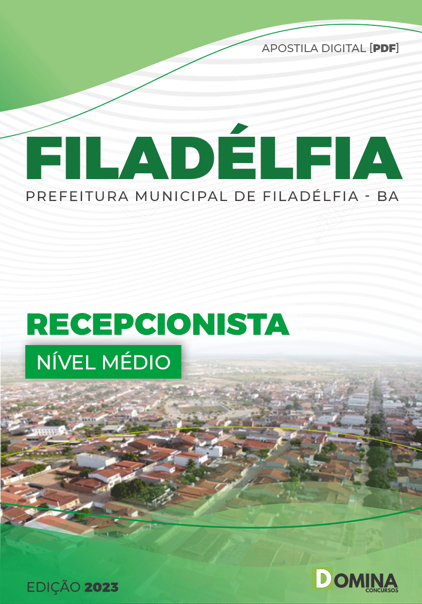 Apostila Concurso Pref Filadélfia BA 2023 Recepcionista