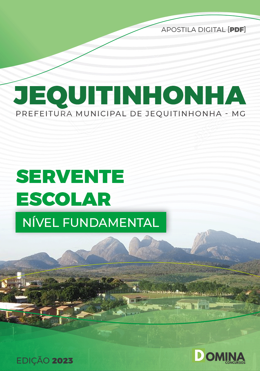 Apostila Pref Jequitinhonha MG 2023 Servente Escolar Magistério