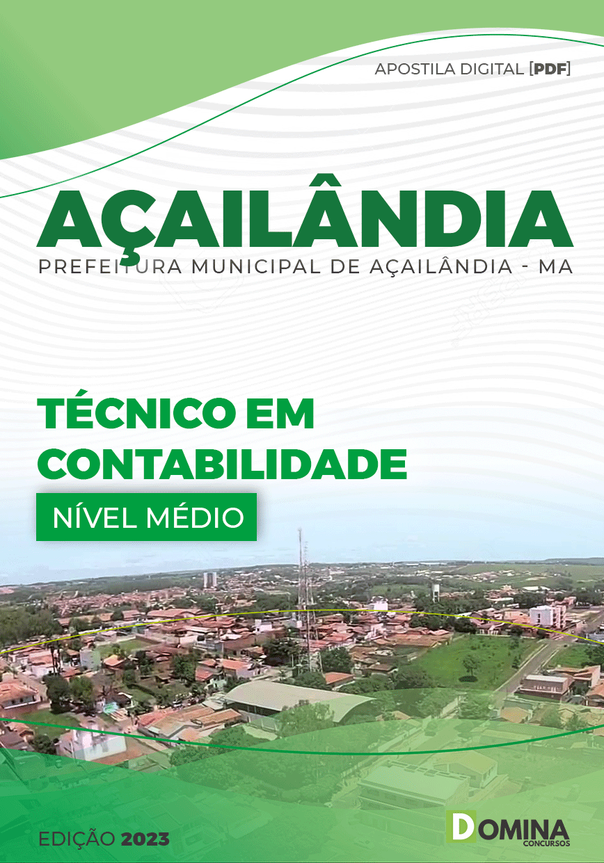 Apostila Pref Açailândia MA 2023 Técnico Contabilidade