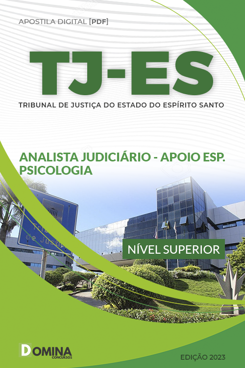 Apostila TJ ES 2023 Analista Apoio Especializado Psicologia