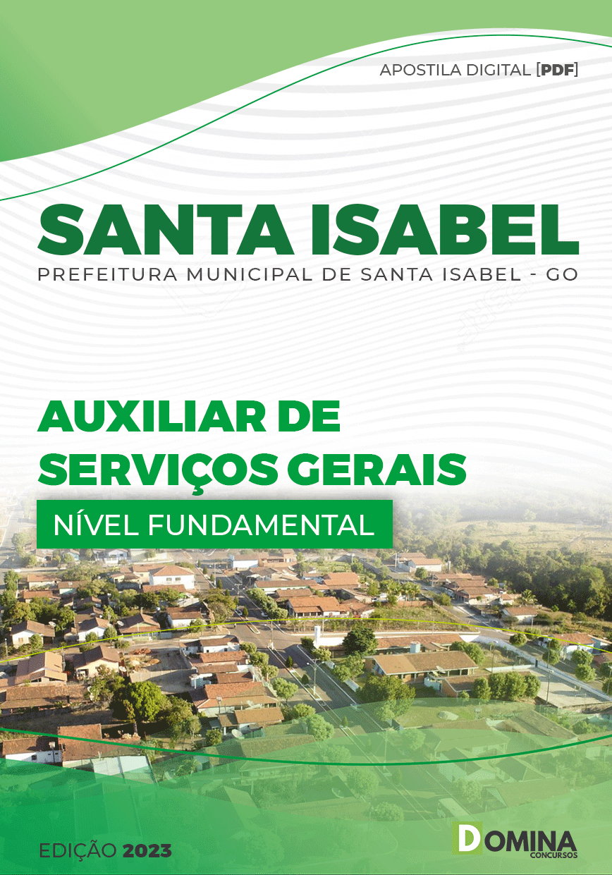 Apostila Pref Santa Isabel GO 2023 Auxiliar Serviços Gerais