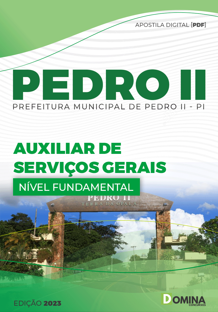 Apostila Pref Pedro II PI 2023 Auxiliar Serviços Gerais